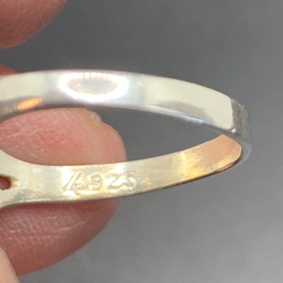 VTG Solid Sterling Silver 925 Pierced Filigree Design Statement Ring Size 7.75 - Picture 7 of 9